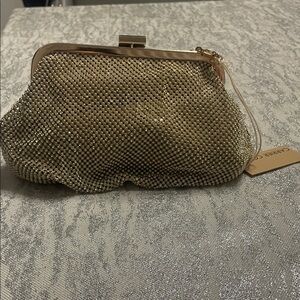 Charming Charlie Metallic Gold Clutch